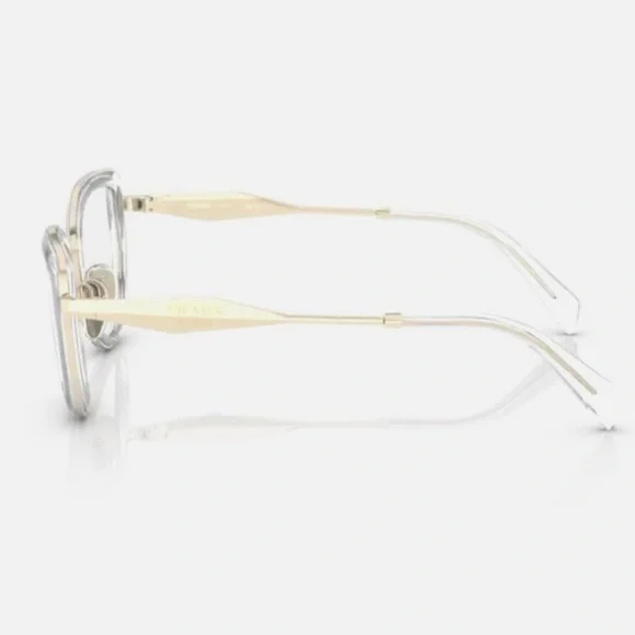 *NWT* Prada Gold/Clear Eyelass Frames